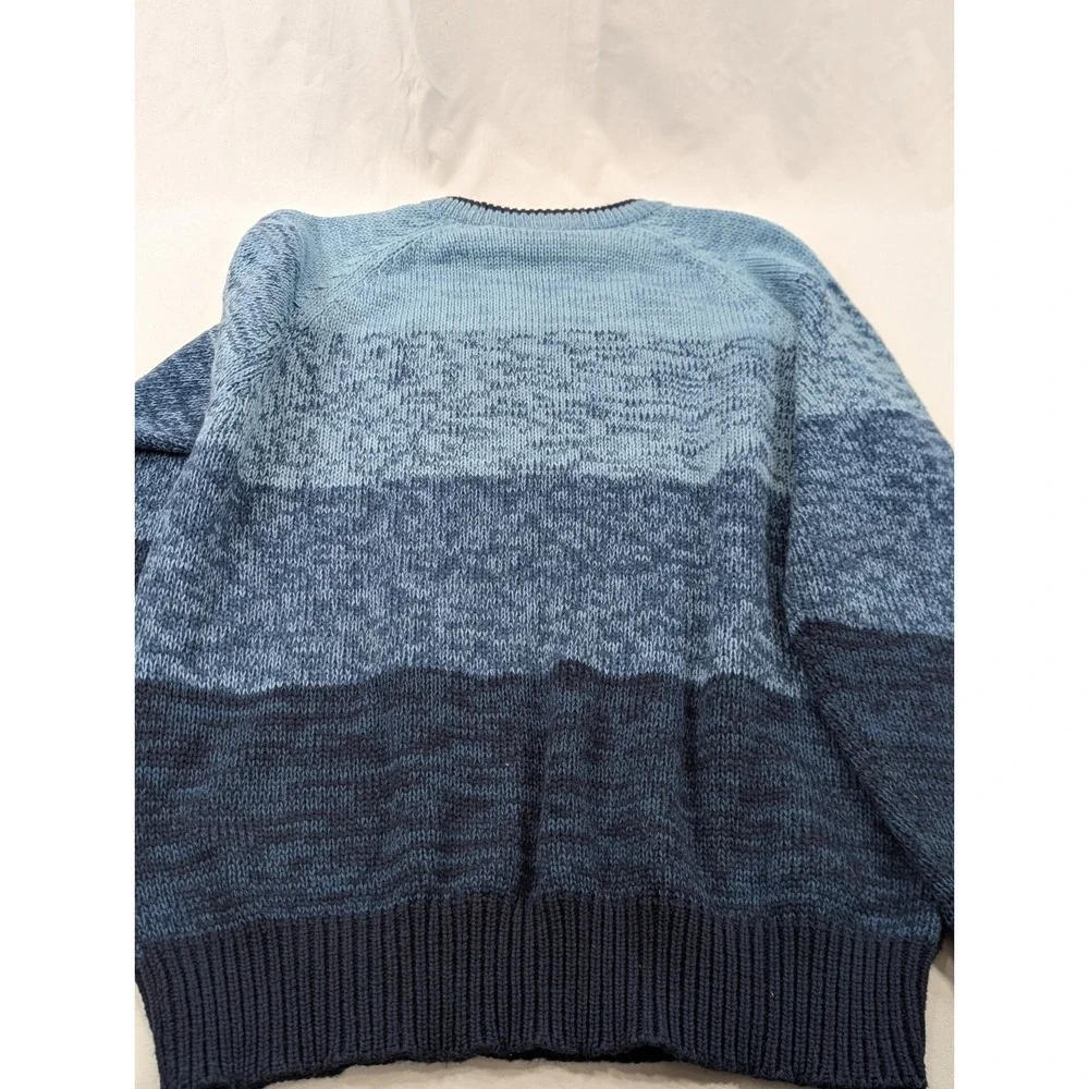 Vintage Sweater Graphix Sweater Mens‎ XL Layers Of Blues Pullover Crew Neck